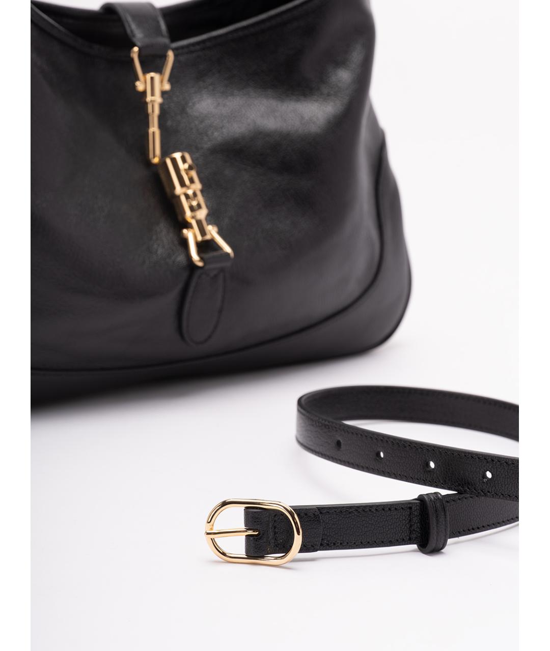 GUCCI Черная кожаная сумка через плечо, фото 5