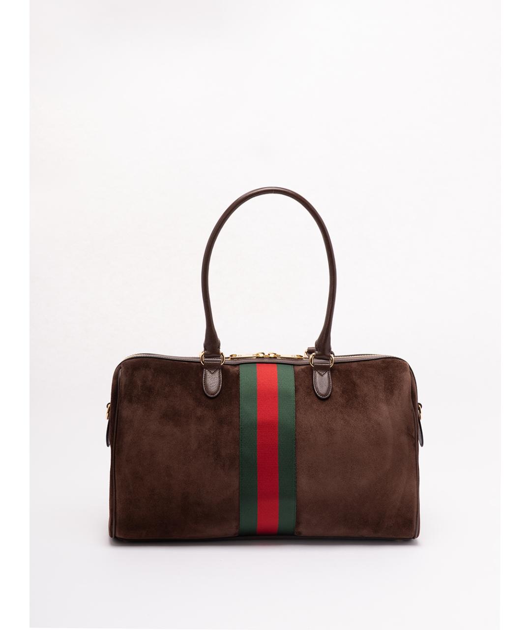 GUCCI Коричневая замшевая сумка через плечо, фото 2