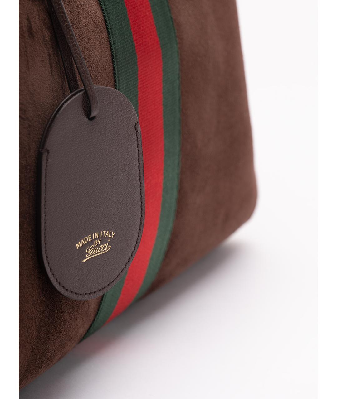 GUCCI Коричневая замшевая сумка через плечо, фото 6