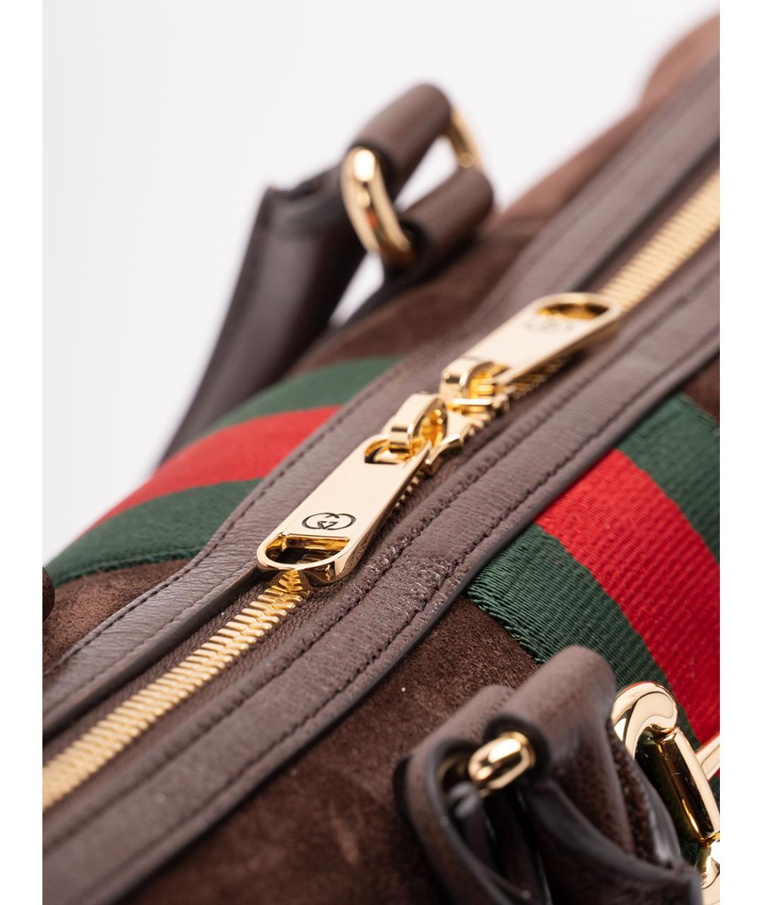 GUCCI Коричневая замшевая сумка через плечо, фото 4