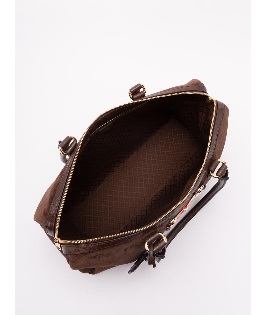 GUCCI Коричневая замшевая сумка через плечо, фото 7