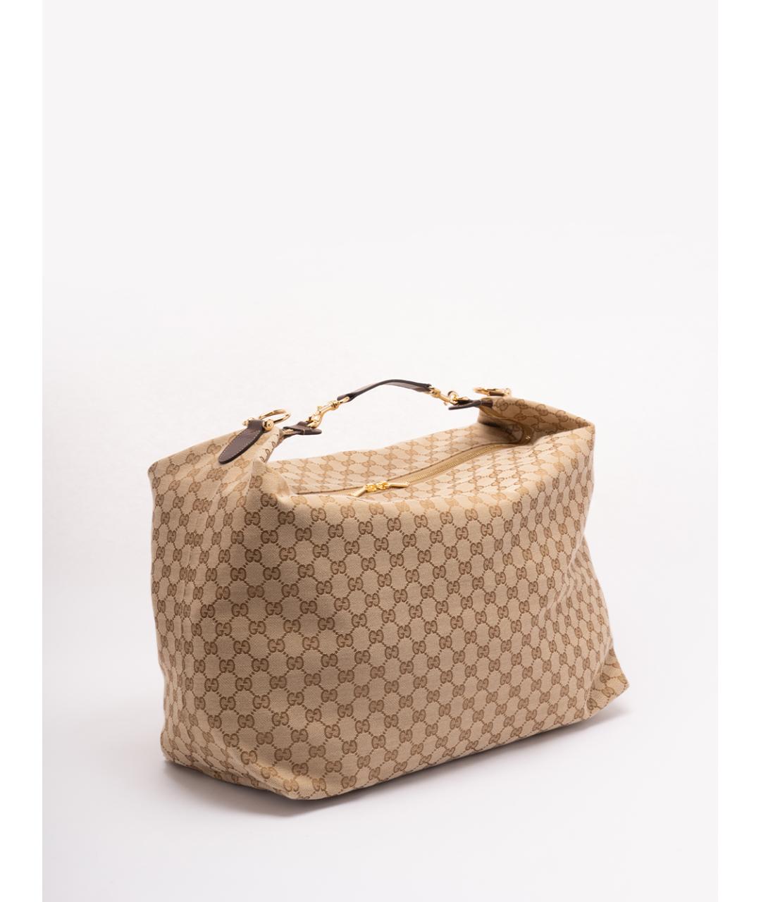 GUCCI Бежевая тканевая сумка на плечо, фото 4