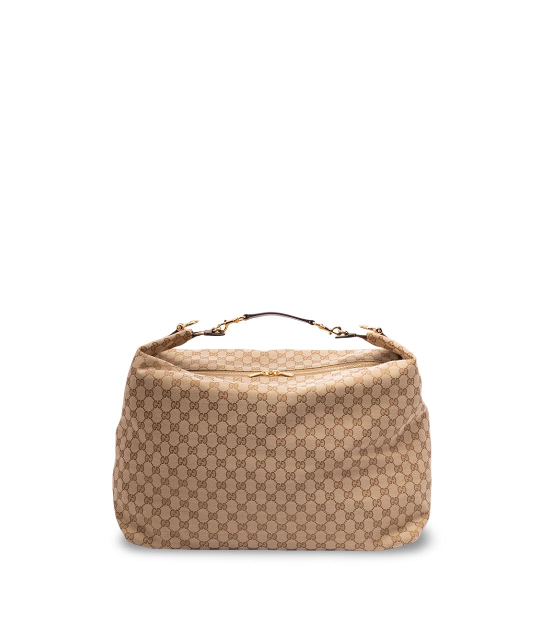 GUCCI Бежевая тканевая сумка на плечо, фото 1