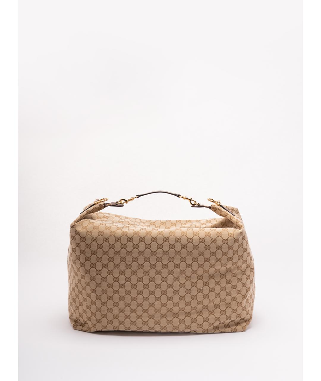 GUCCI Бежевая тканевая сумка на плечо, фото 3