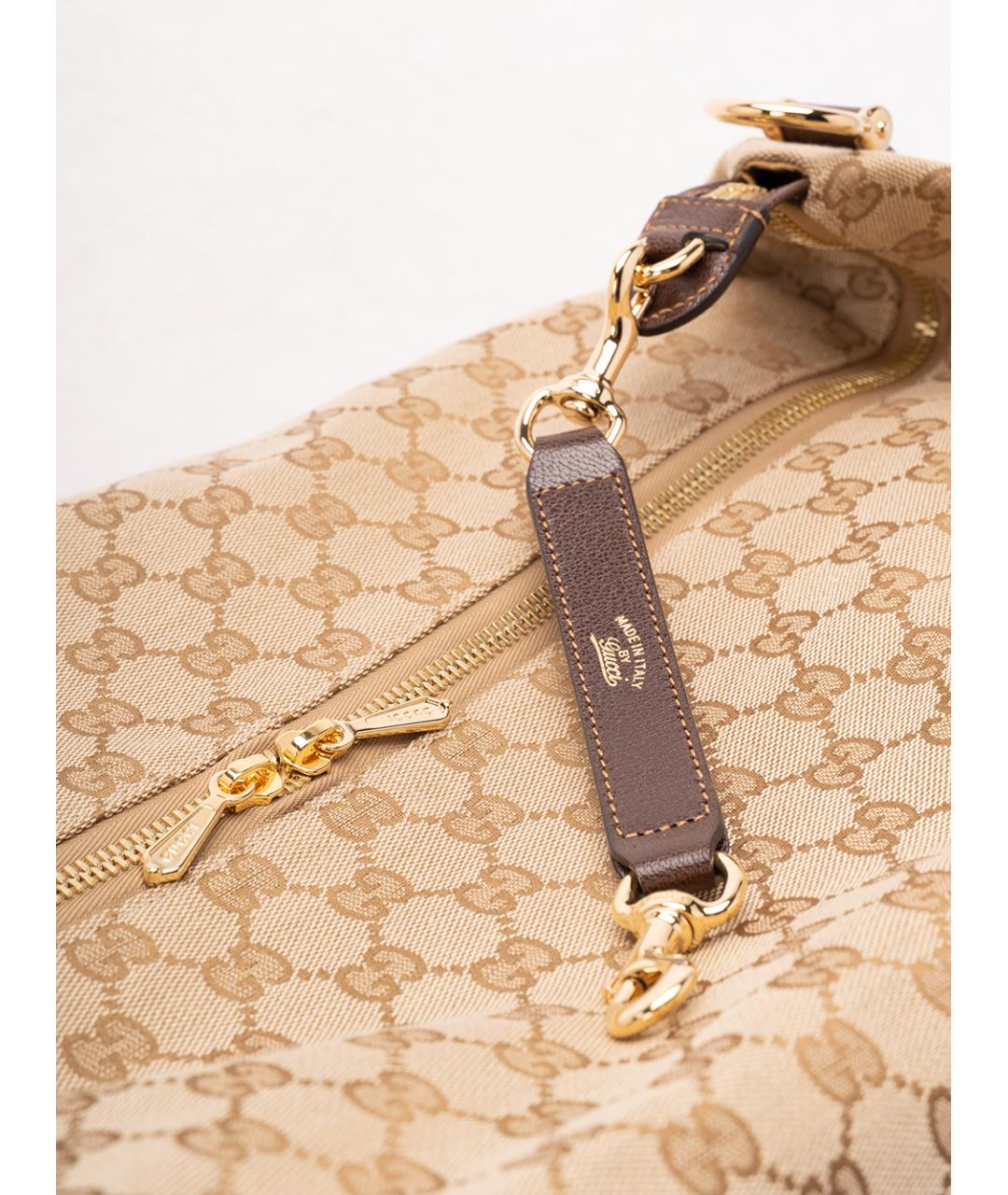 GUCCI Бежевая тканевая сумка на плечо, фото 5