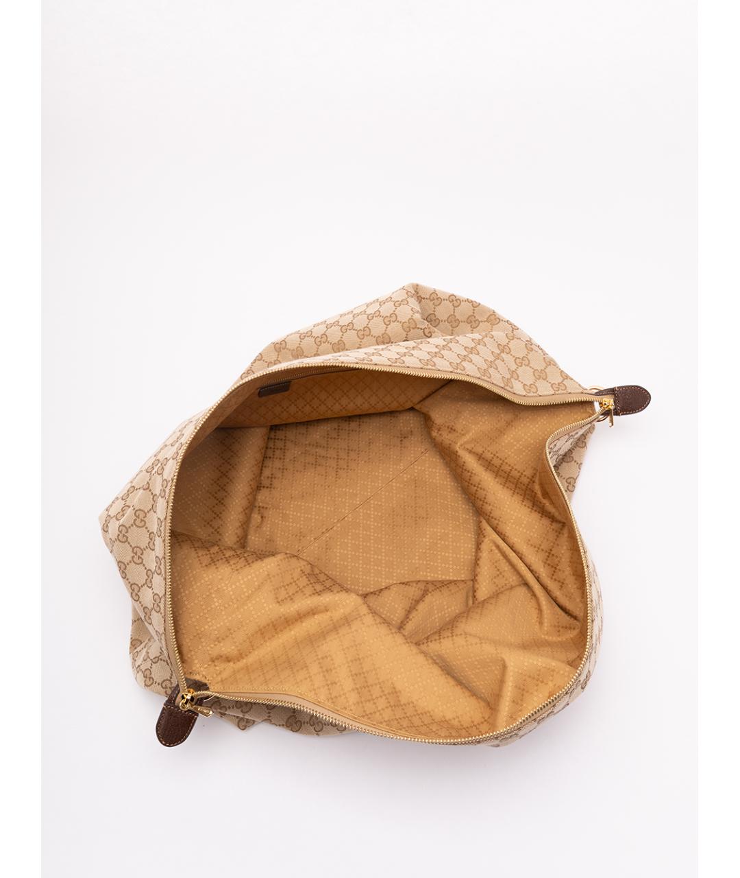 GUCCI Бежевая тканевая сумка на плечо, фото 8
