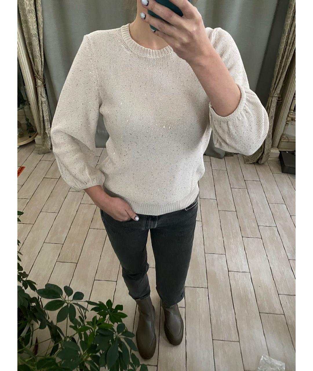 PESERICO Розовый хлопковый джемпер / свитер, фото 8