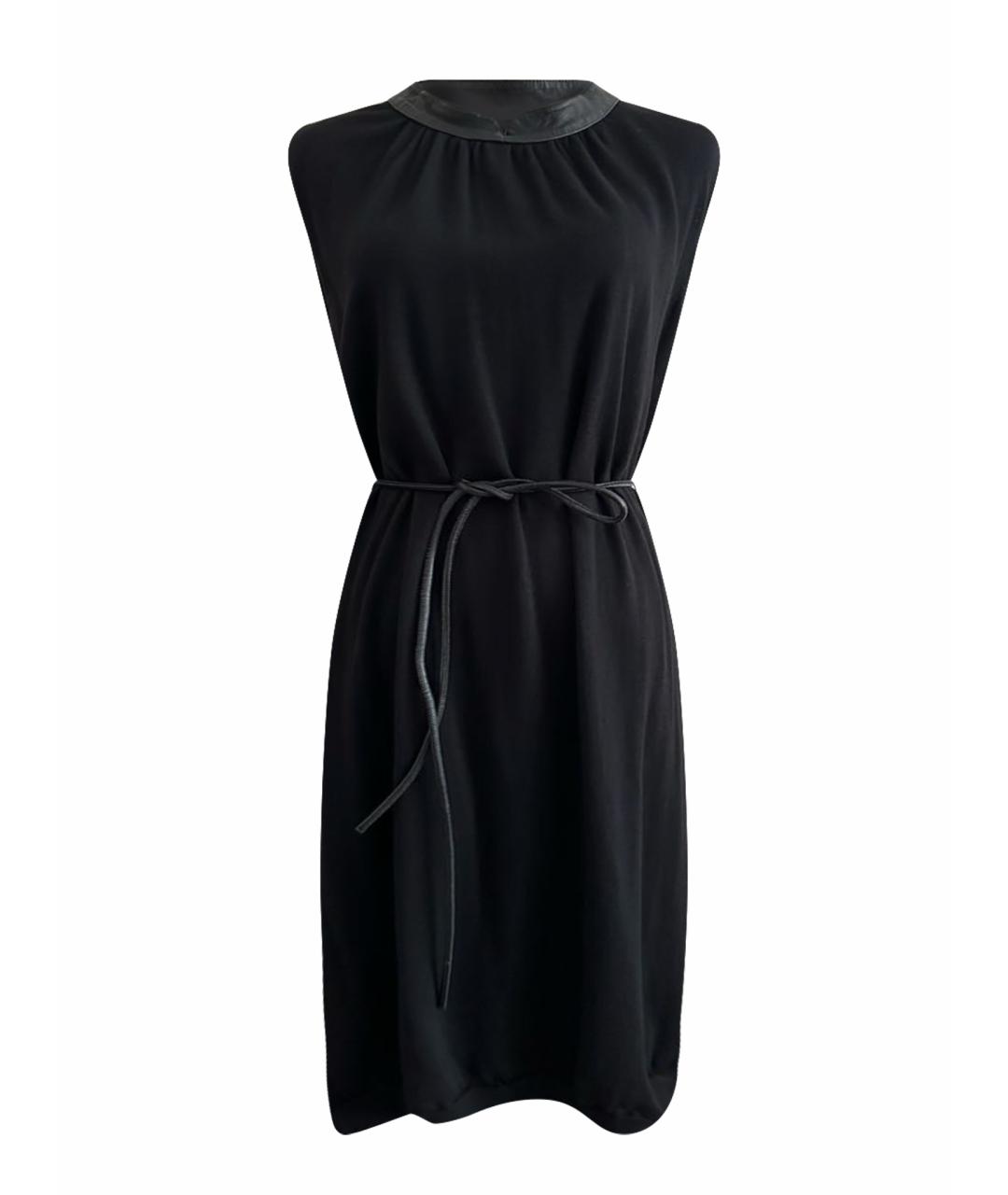 YVES SAINT LAURENT BEAUTY Черное шерстяное повседневное платье, фото 9