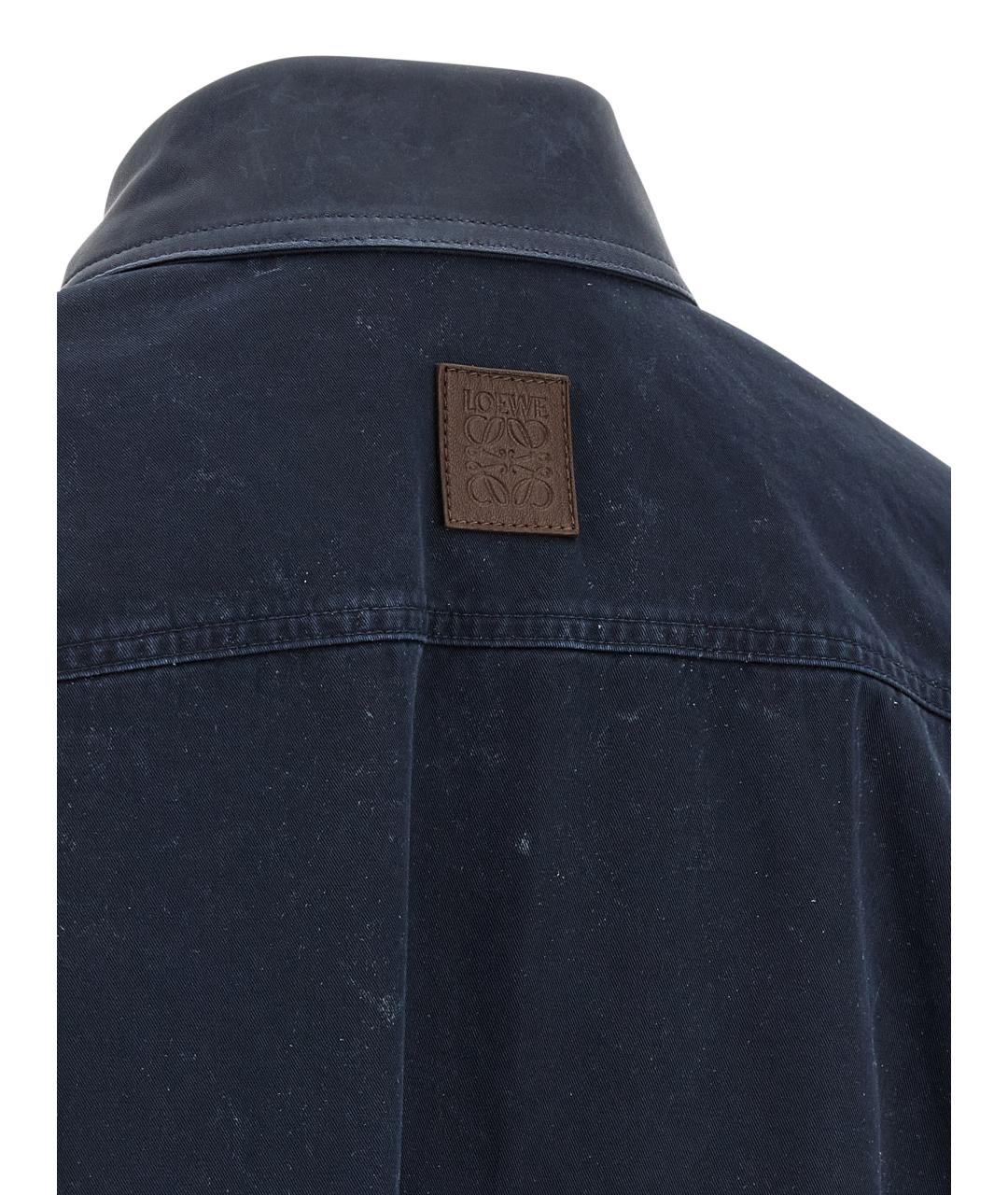 LOEWE Синяя кожаная куртка, фото 3