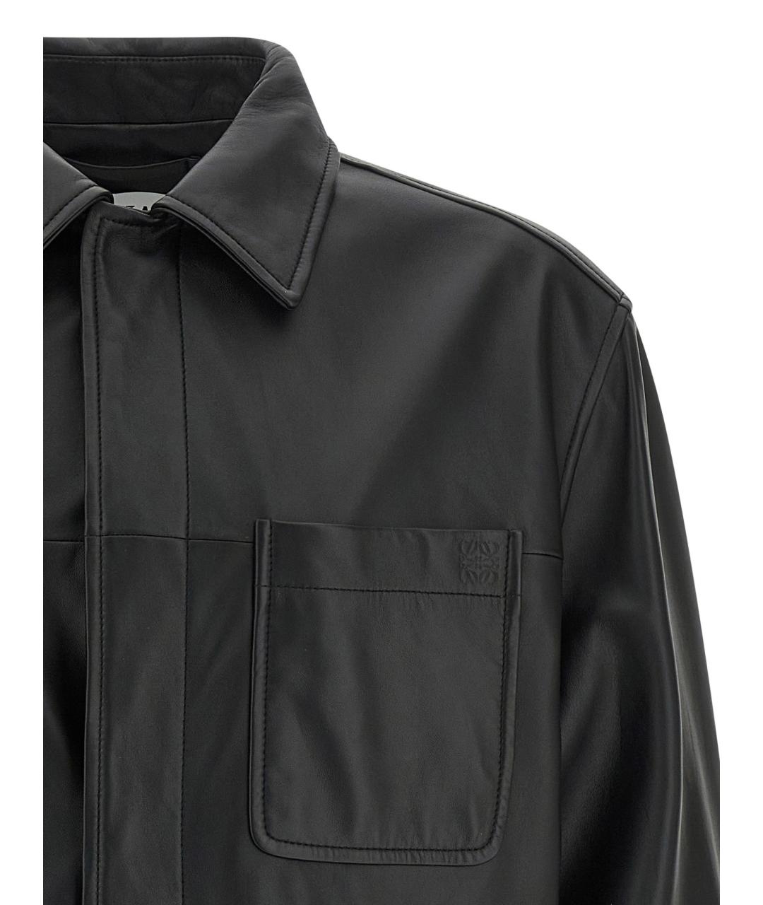 LOEWE Черная кожаная куртка, фото 3