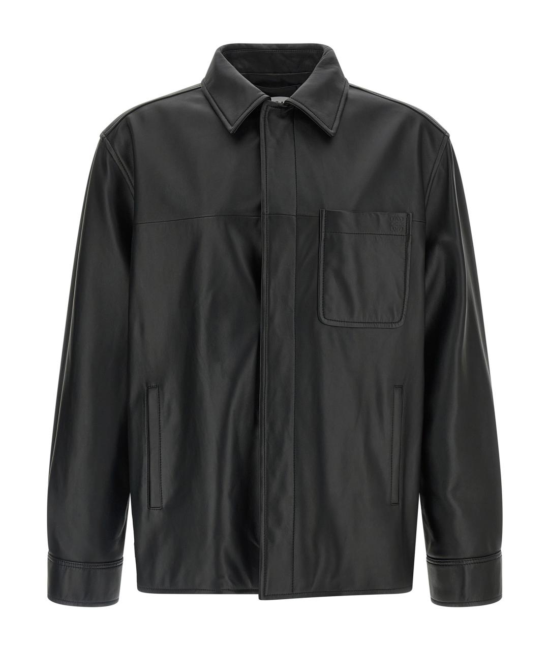 LOEWE Черная кожаная куртка, фото 1