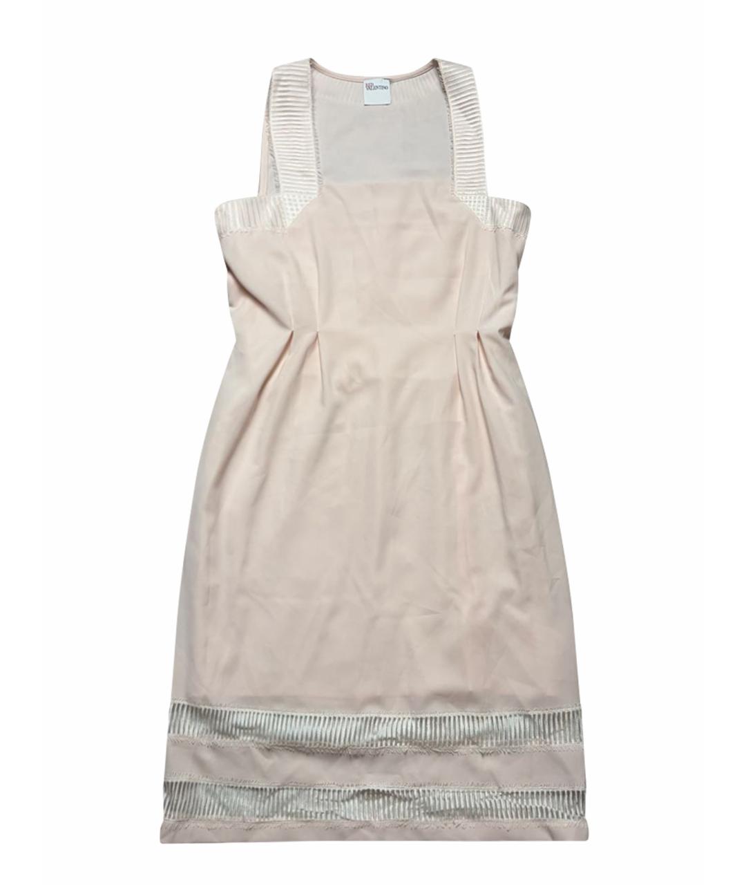 RED VALENTINO Коралловое ацетатное повседневное платье, фото 1