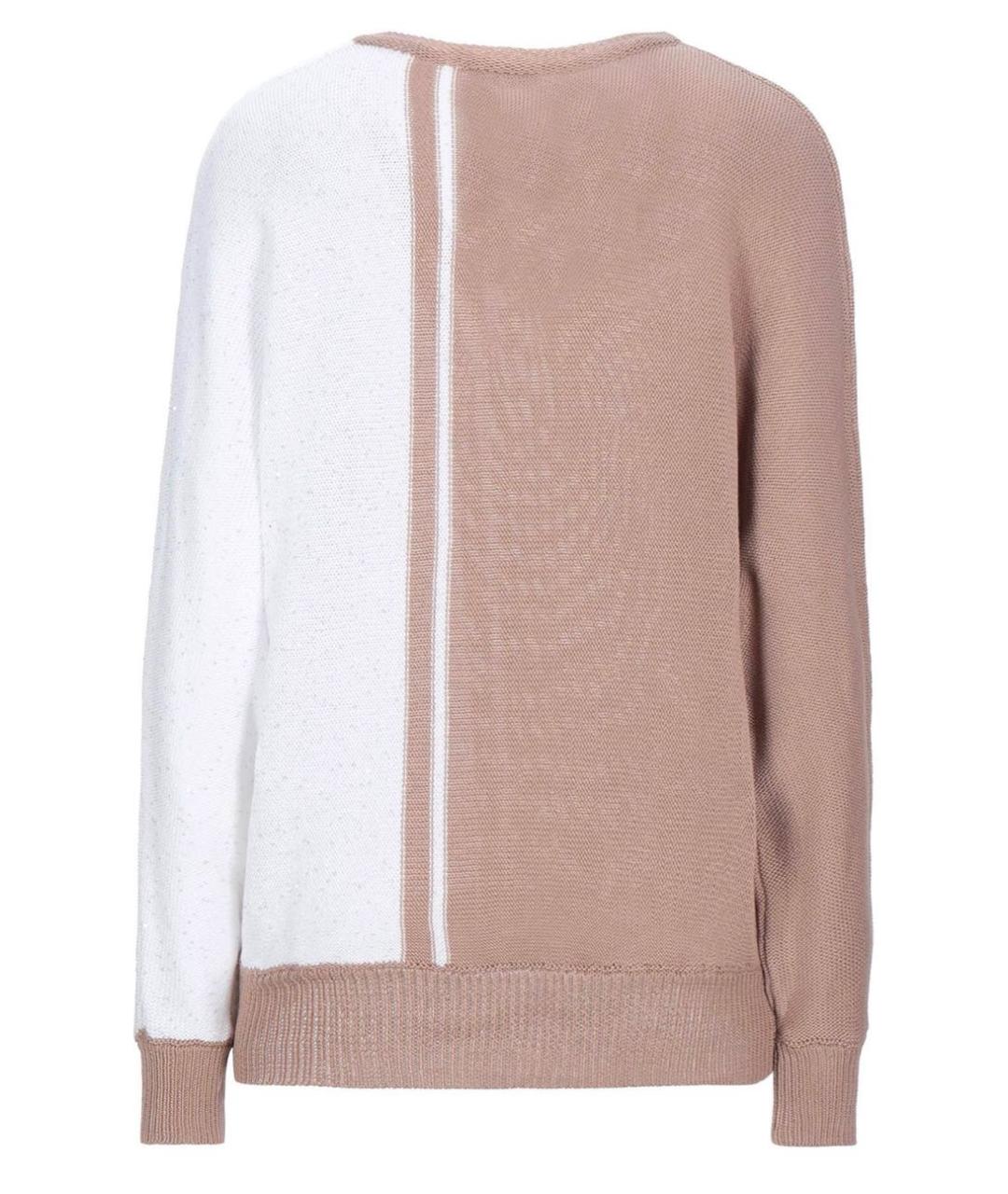 PESERICO Бежевый хлопковый джемпер / свитер, фото 2