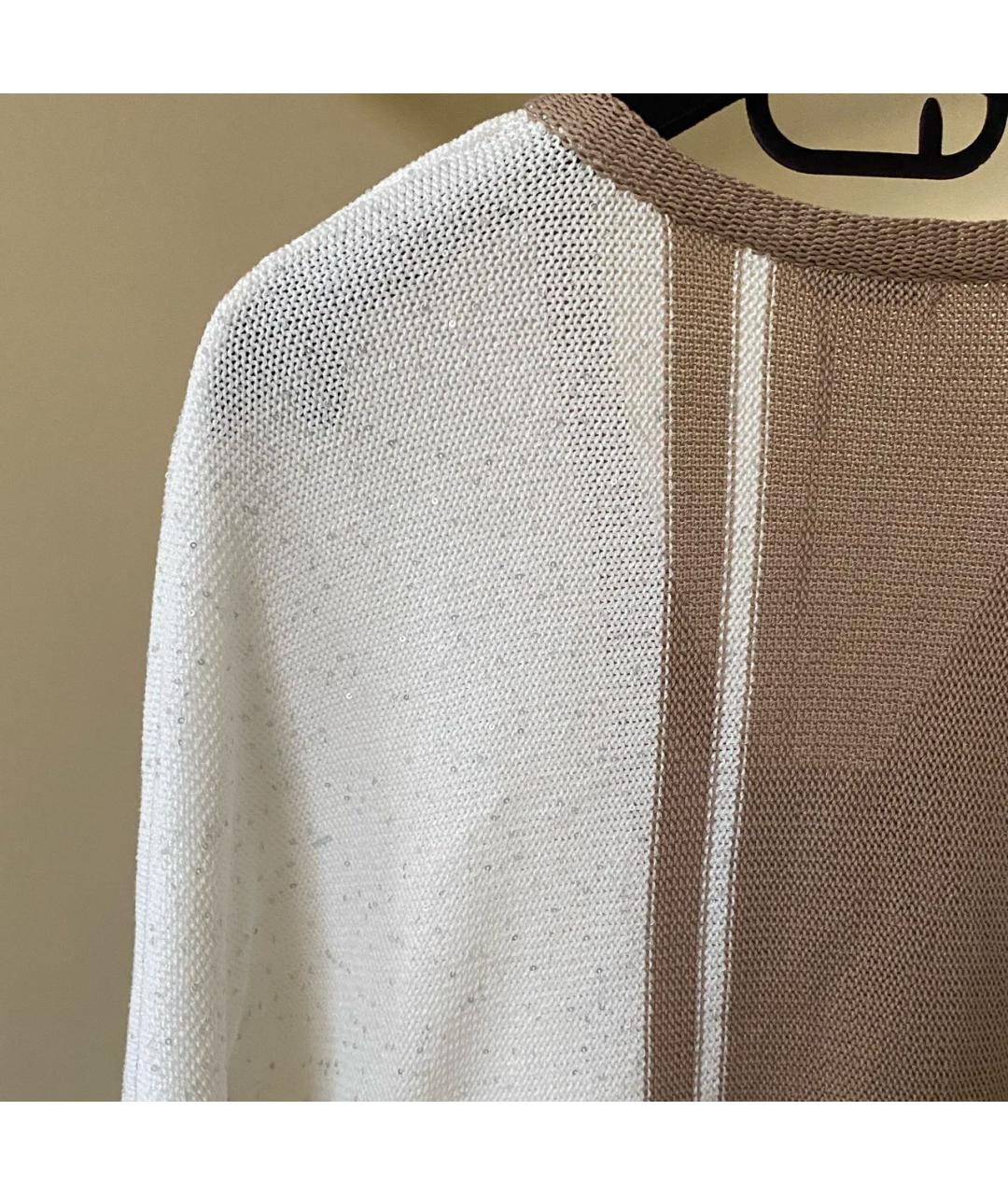 PESERICO Бежевый хлопковый джемпер / свитер, фото 8