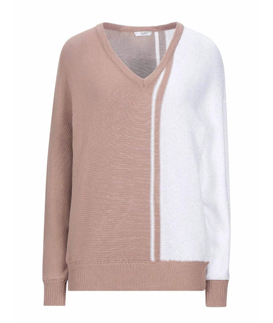 PESERICO Бежевый хлопковый джемпер / свитер, фото 1