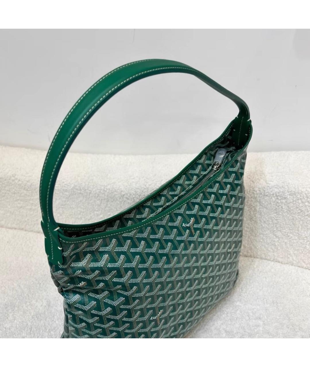 GOYARD Зеленая кожаная сумка тоут, фото 3