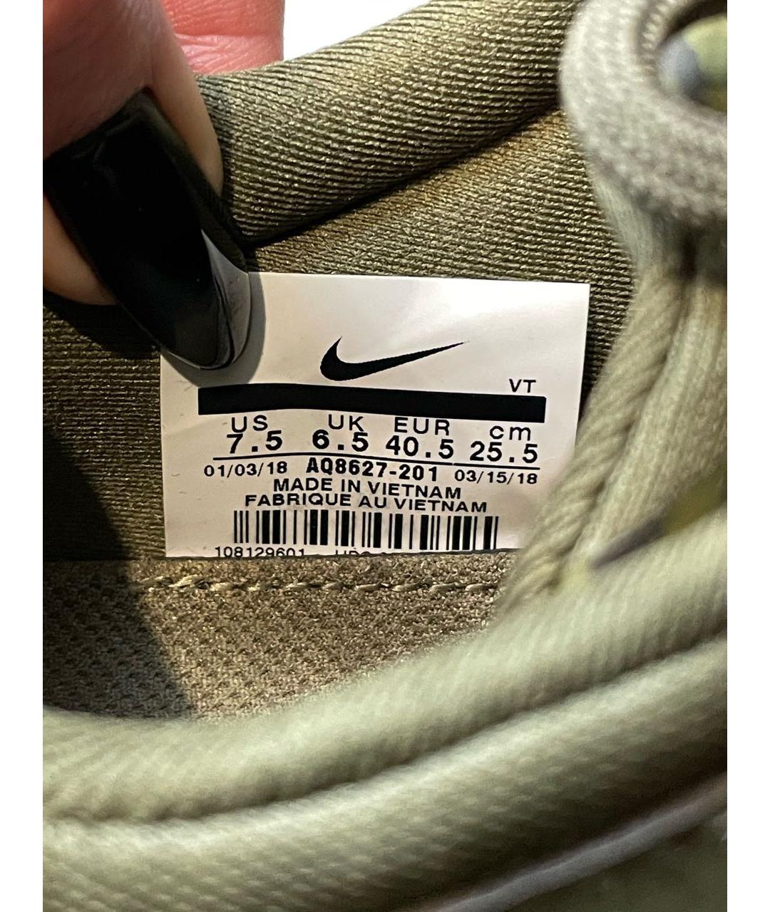 NIKE Зеленые текстильные кроссовки, фото 7