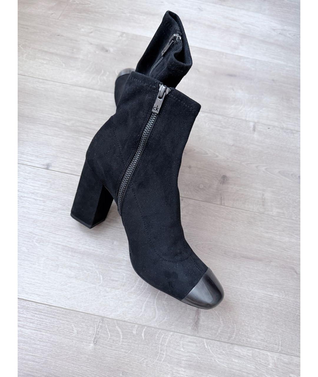 CALVIN KLEIN Черные замшевые ботильоны, фото 5
