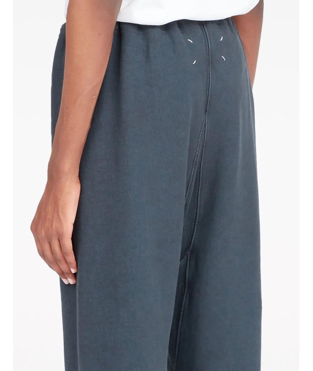 MAISON MARGIELA Синие хлопковые брюки широкие, фото 3