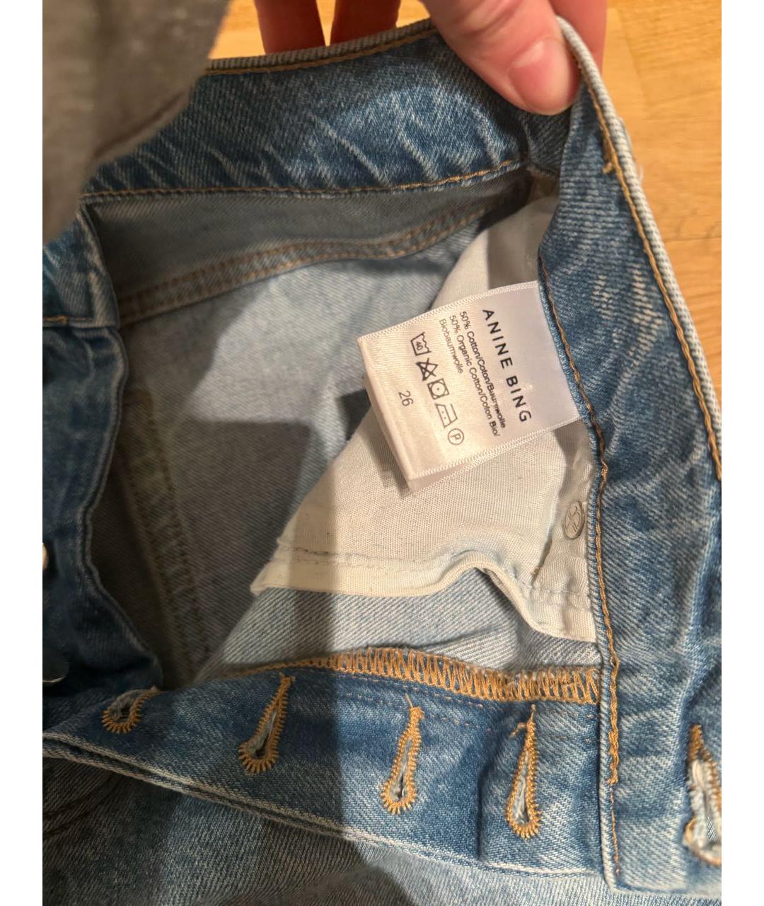 ANINE BING Голубые прямые джинсы, фото 7