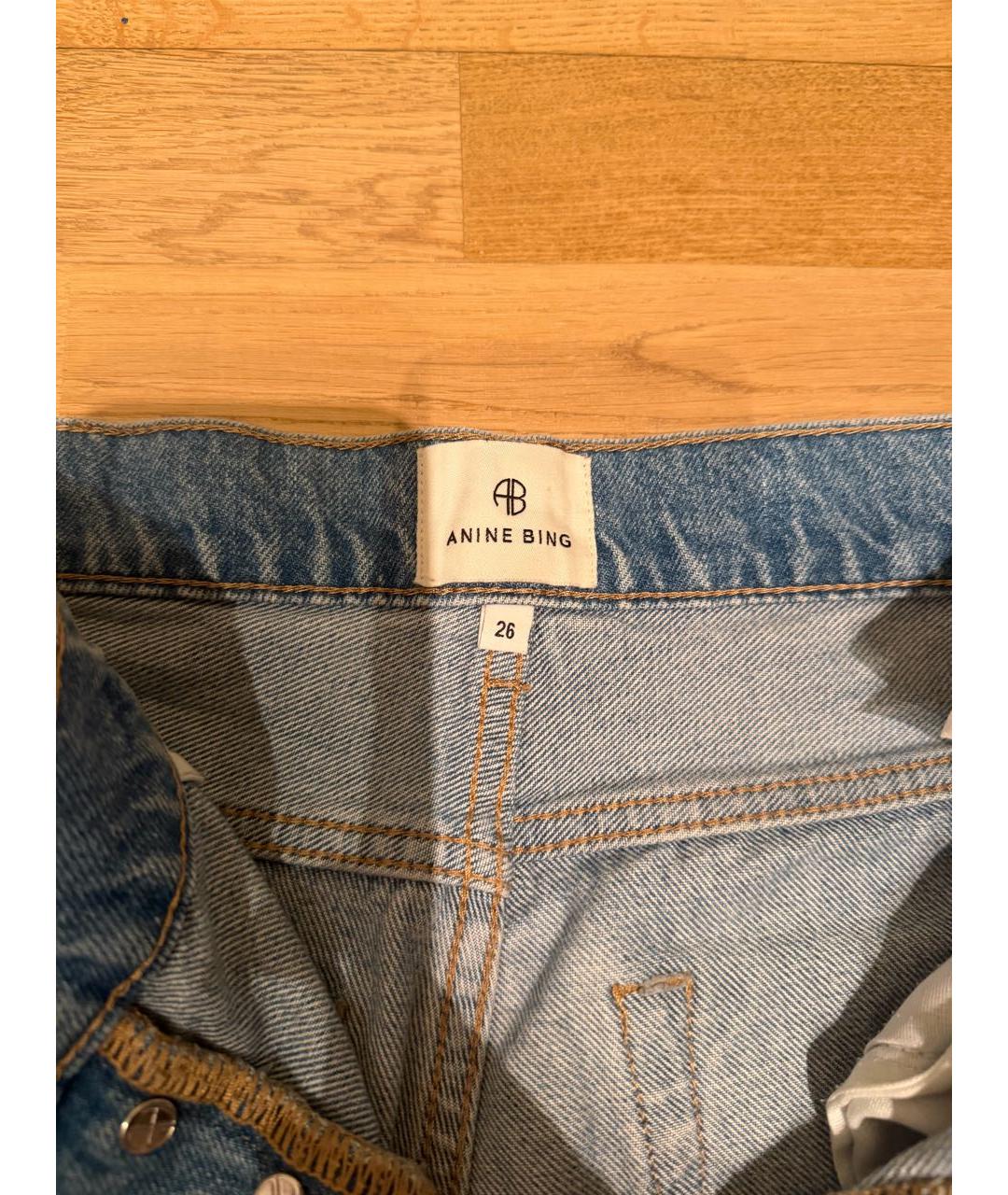 ANINE BING Голубые прямые джинсы, фото 6