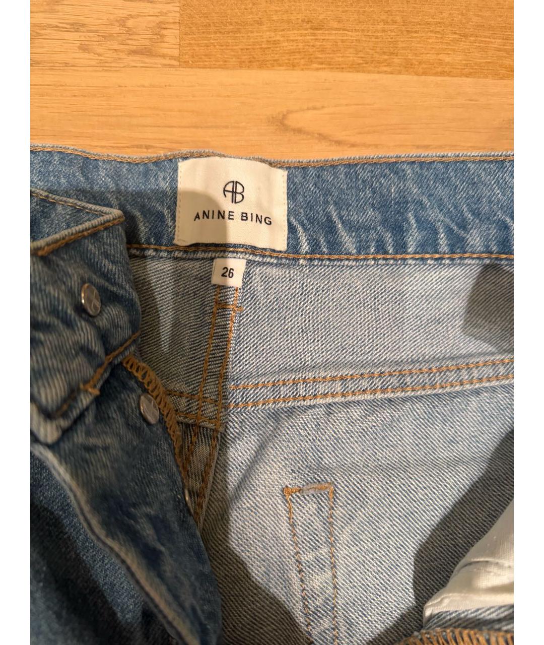 ANINE BING Голубые прямые джинсы, фото 5