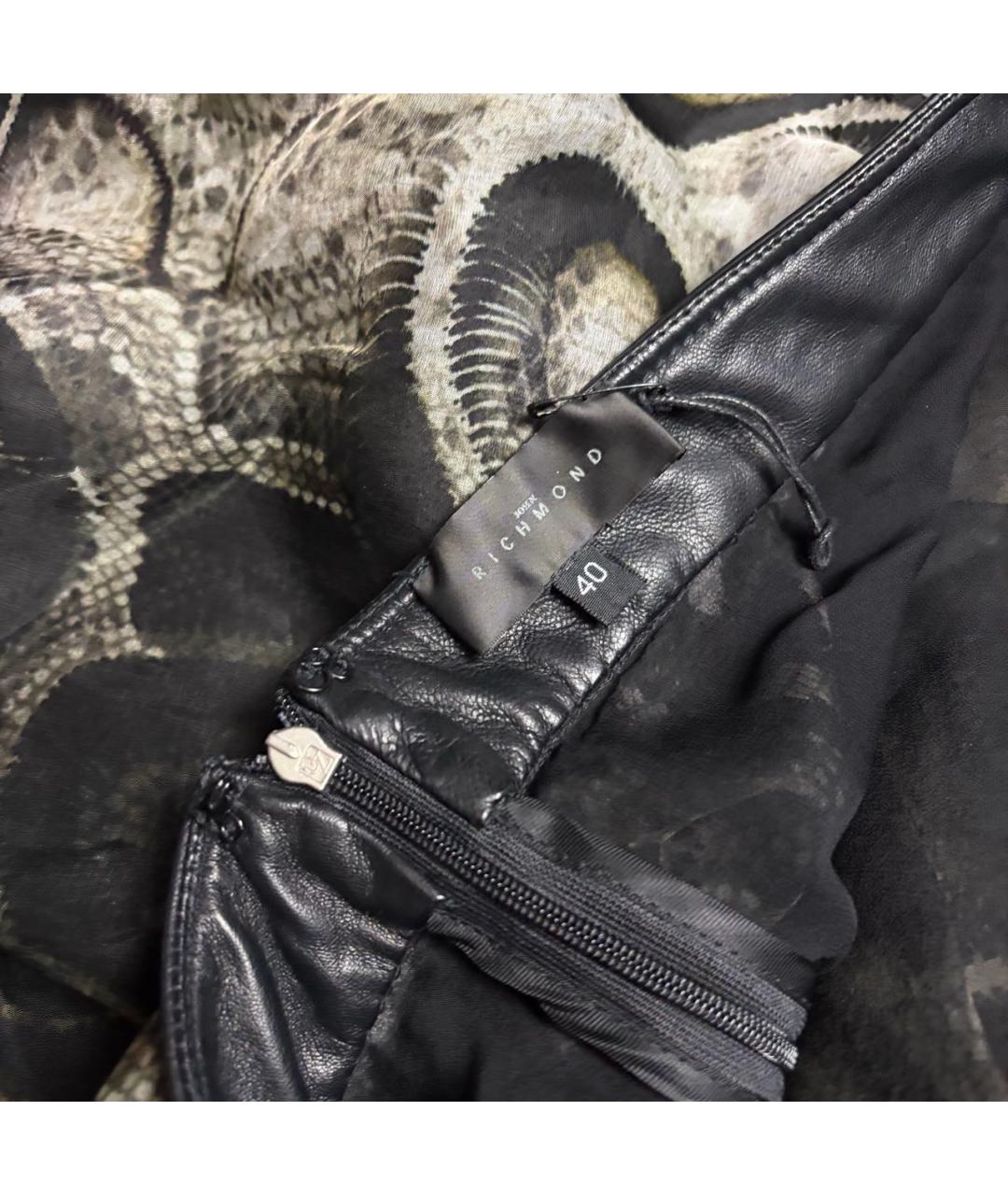 JOHN RICHMOND Черная шелковая майка, фото 3