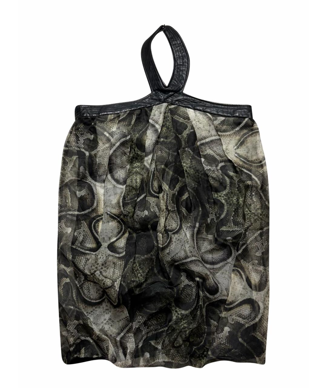 JOHN RICHMOND Черная шелковая майка, фото 1