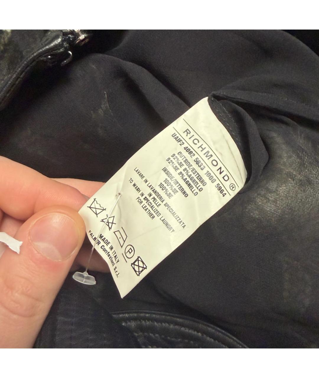 JOHN RICHMOND Черная шелковая майка, фото 5