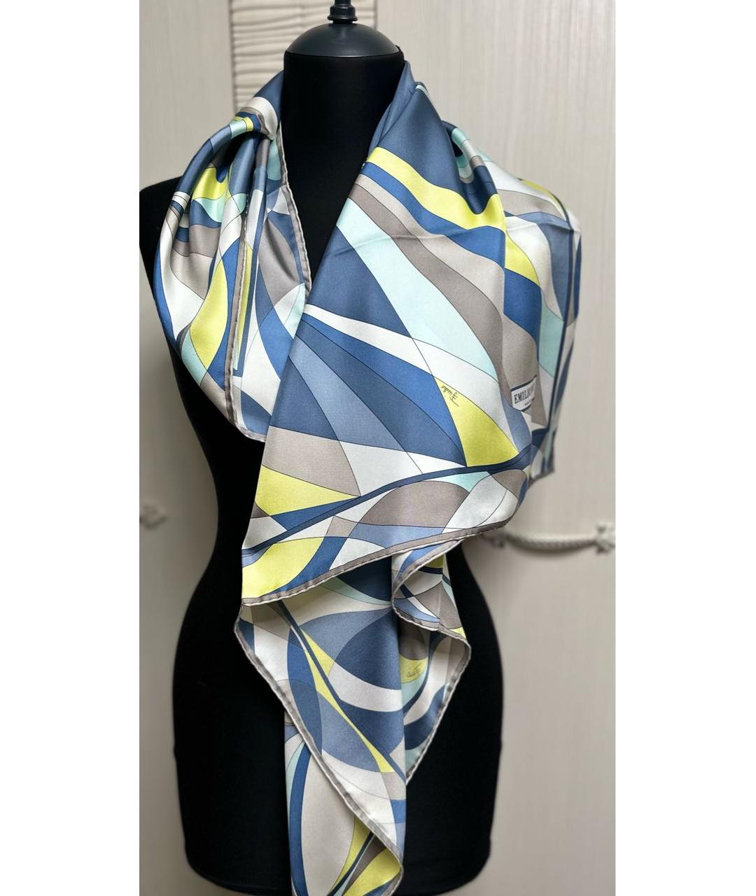 EMILIO PUCCI Мульти шелковый платок, фото 5