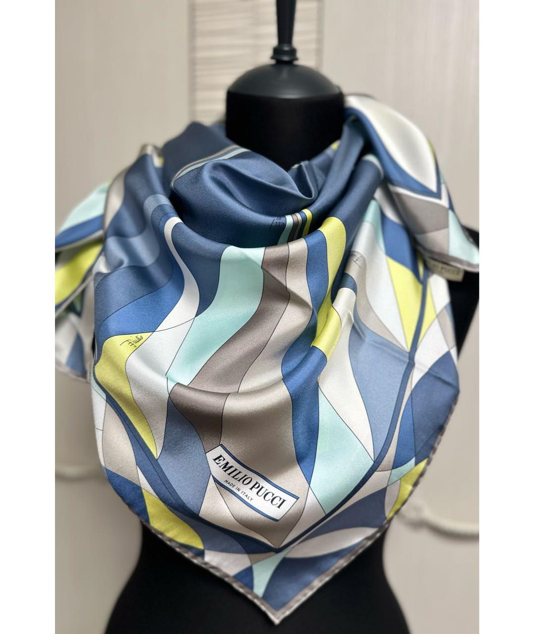 EMILIO PUCCI Мульти шелковый платок, фото 2
