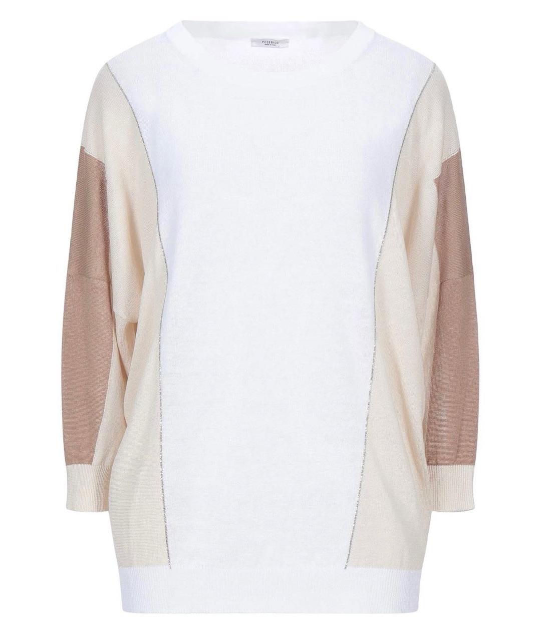 PESERICO Белый льняной джемпер / свитер, фото 9