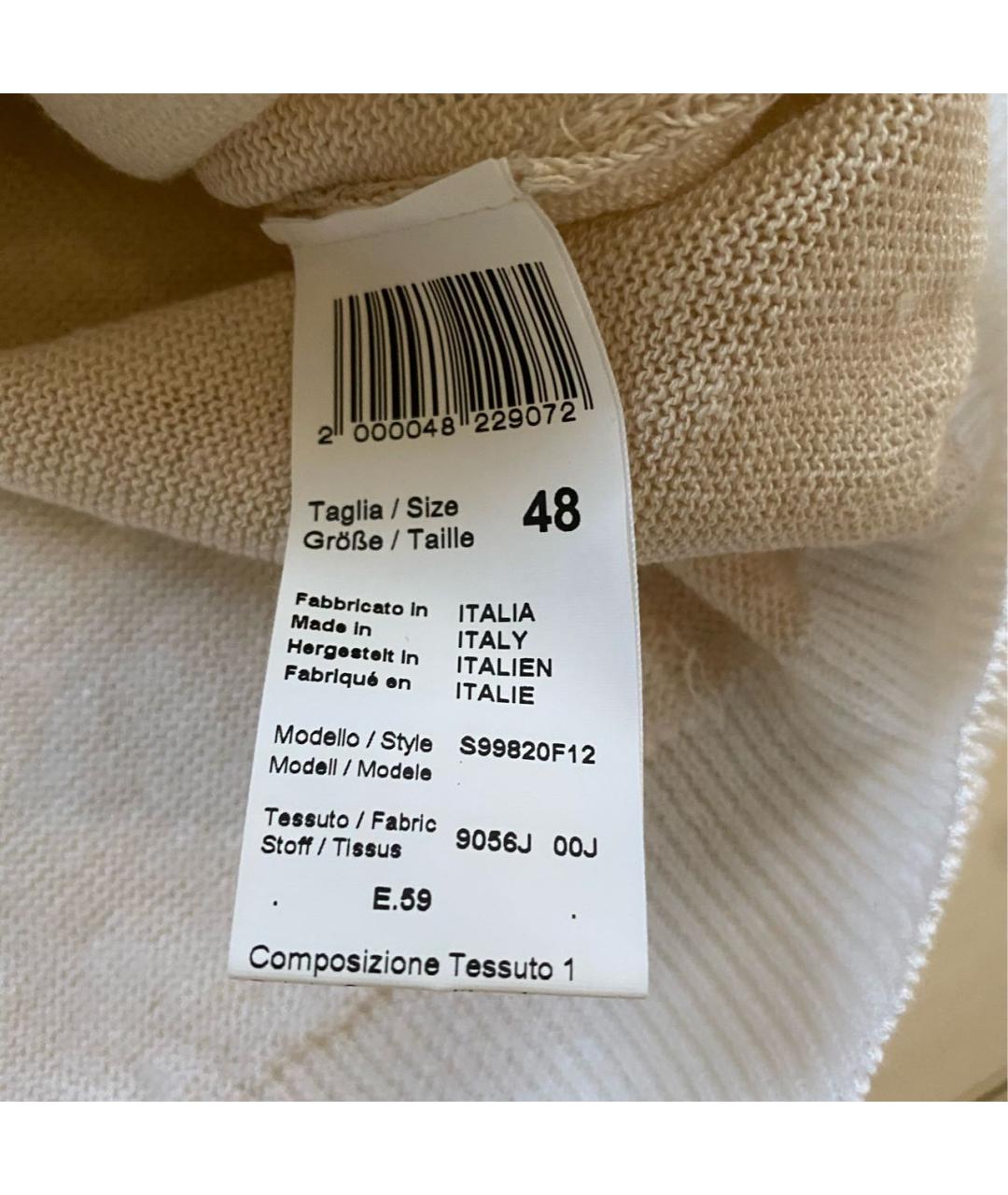 PESERICO Белый льняной джемпер / свитер, фото 6