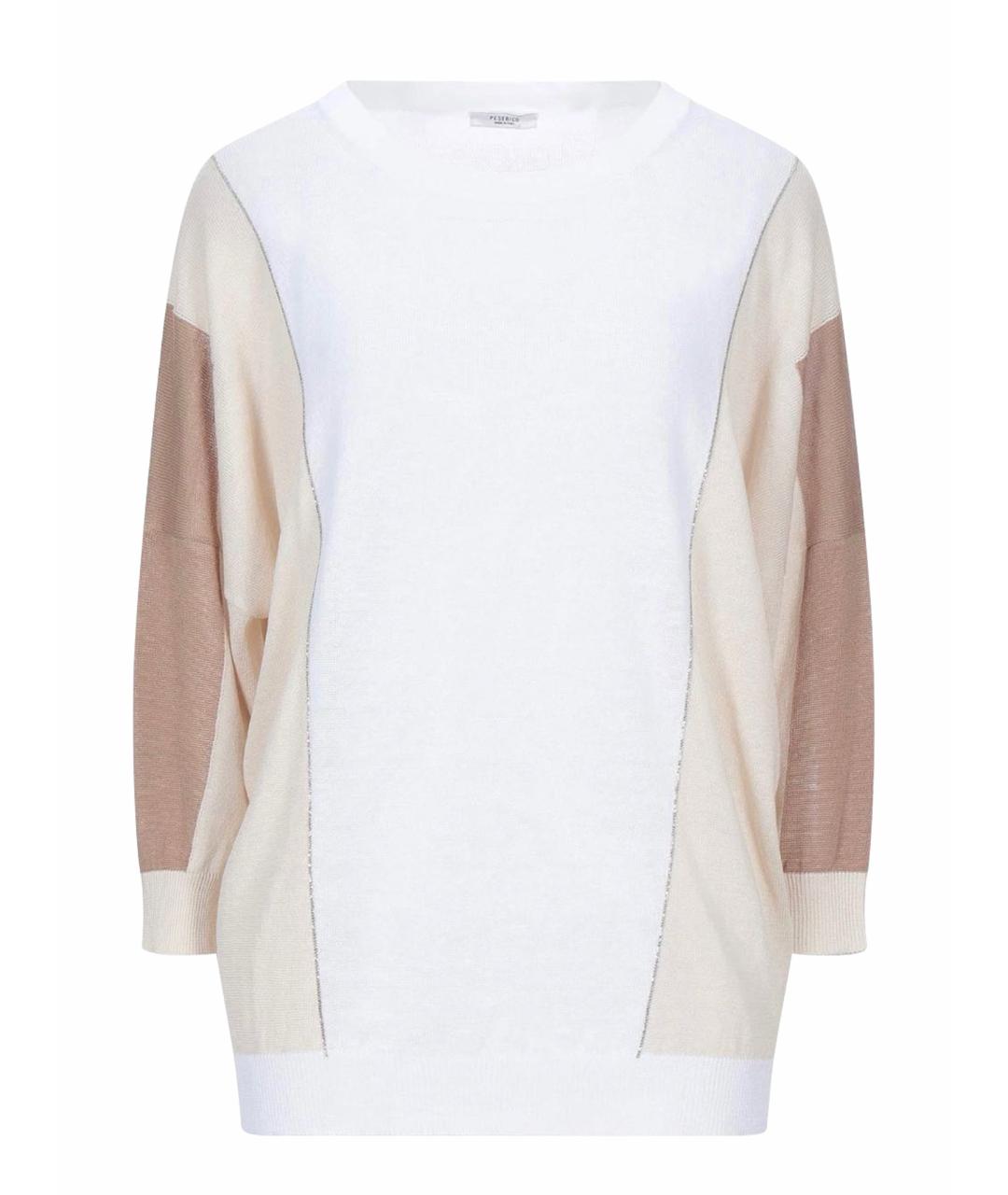 PESERICO Белый льняной джемпер / свитер, фото 1