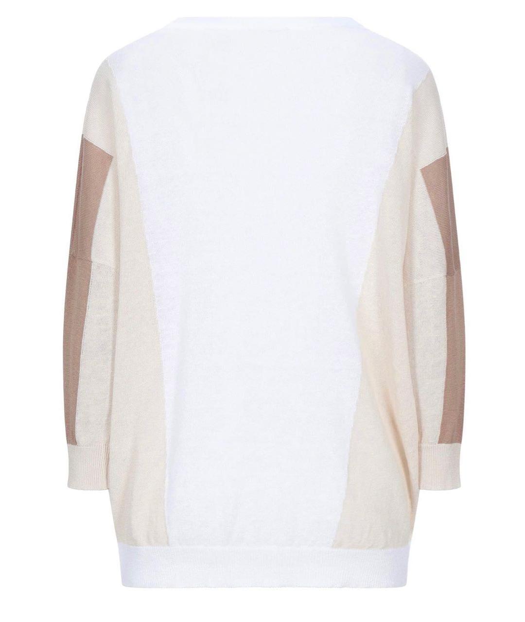 PESERICO Белый льняной джемпер / свитер, фото 2