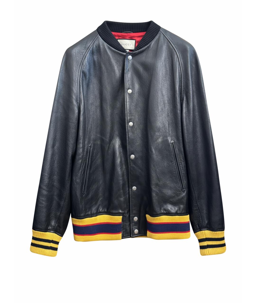 GUCCI Черная кожаная куртка, фото 1