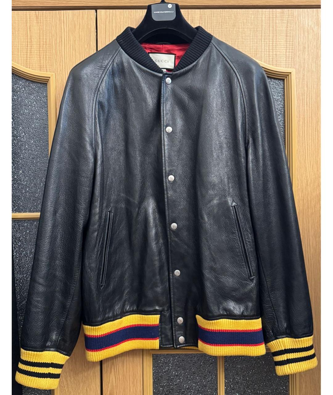 GUCCI Черная кожаная куртка, фото 8