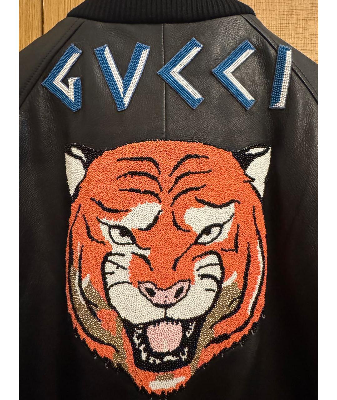 GUCCI Черная кожаная куртка, фото 4