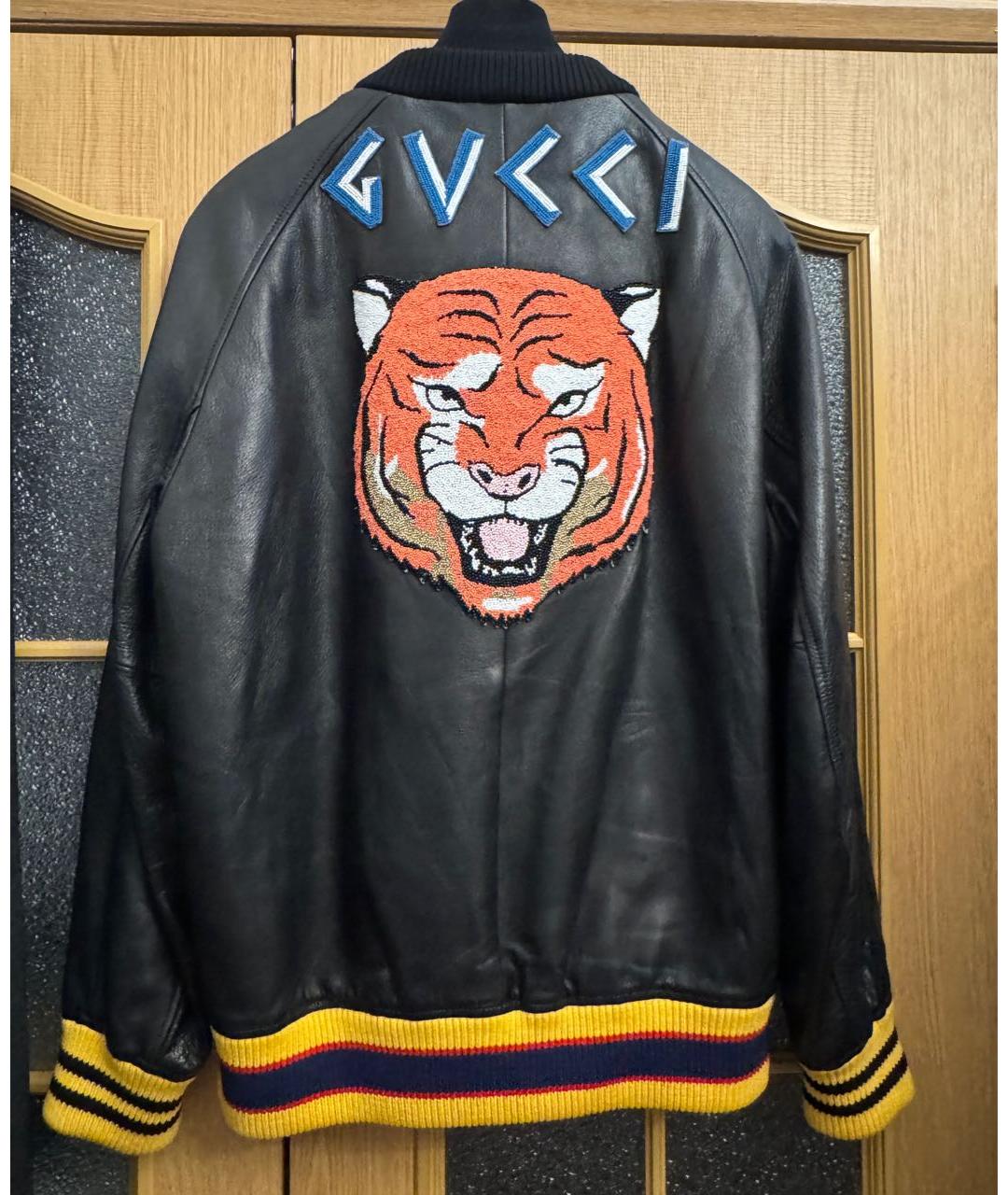 GUCCI Черная кожаная куртка, фото 2