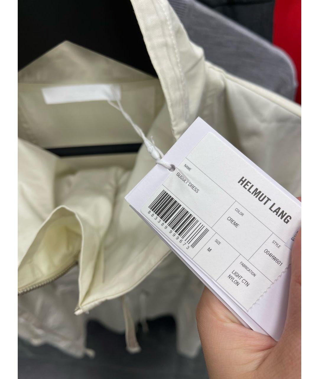 HELMUT LANG Бежевое хлопковое повседневное платье, фото 6