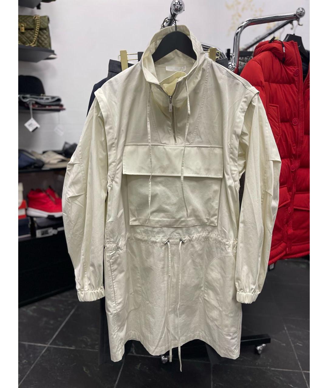 HELMUT LANG Бежевое хлопковое повседневное платье, фото 4