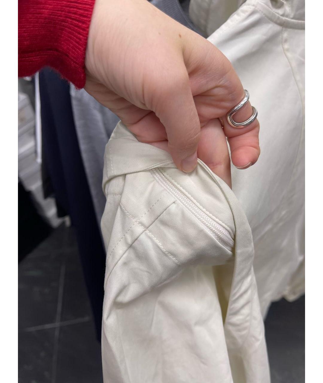 HELMUT LANG Бежевое хлопковое повседневное платье, фото 8