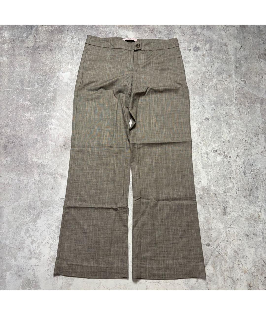 RED VALENTINO Коричневые вискозные брюки широкие, фото 6