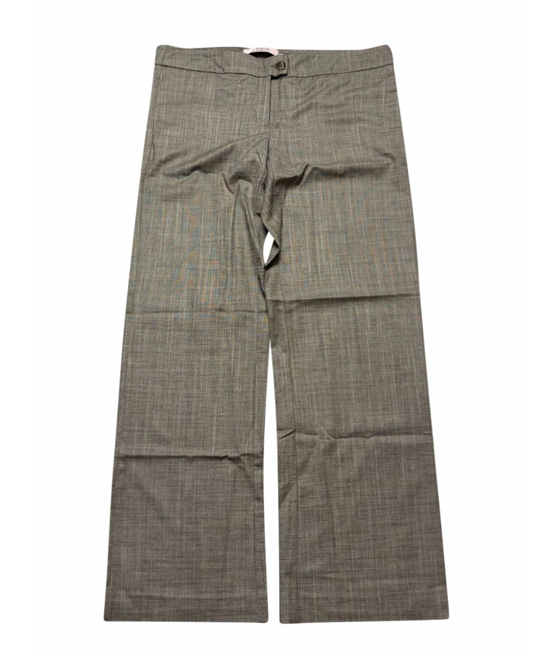 RED VALENTINO Коричневые вискозные брюки широкие, фото 1