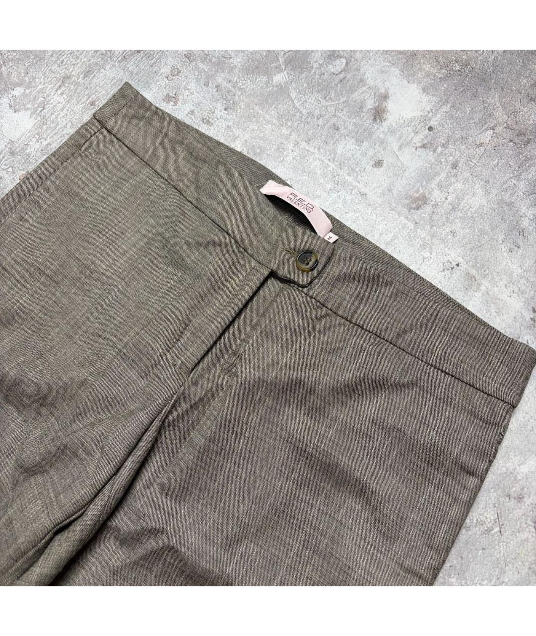 RED VALENTINO Коричневые вискозные брюки широкие, фото 4