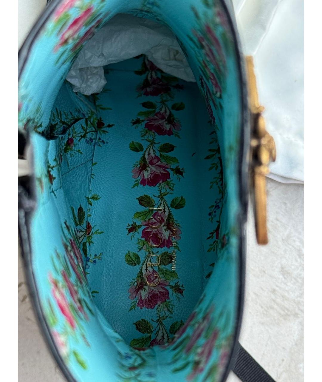 GUCCI Черные ботильоны из лакированной кожи, фото 4