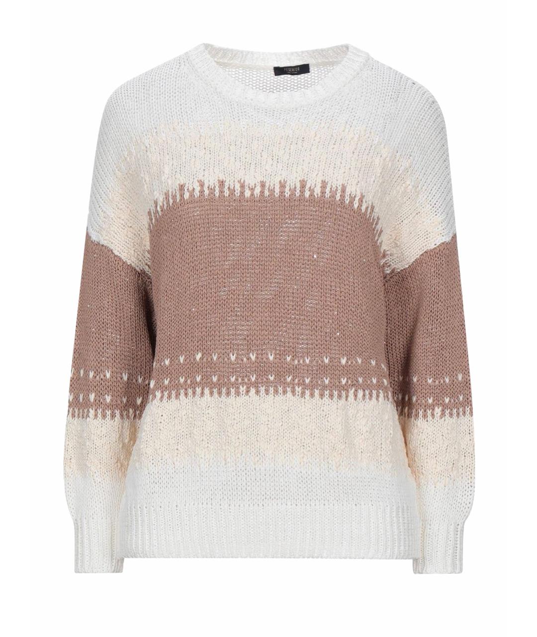 PESERICO Бежевый хлопковый джемпер / свитер, фото 1