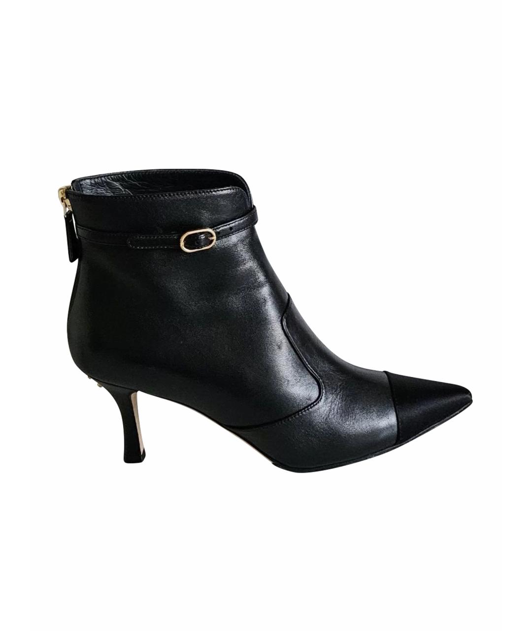 CHANEL Черные кожаные ботильоны, фото 1
