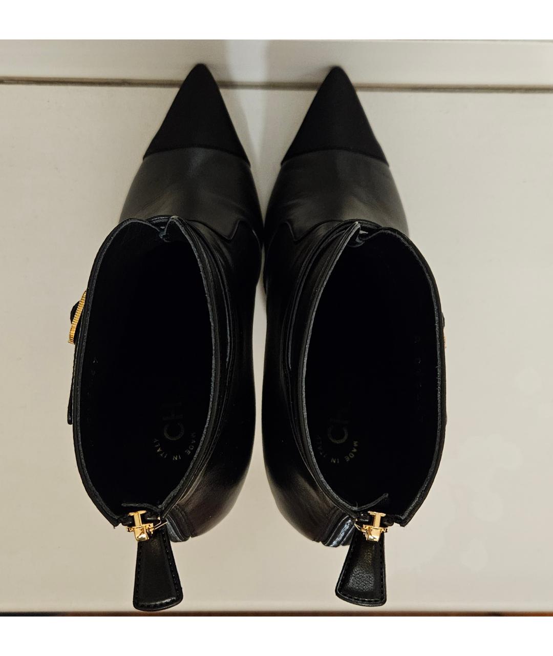 CHANEL Черные кожаные ботильоны, фото 3