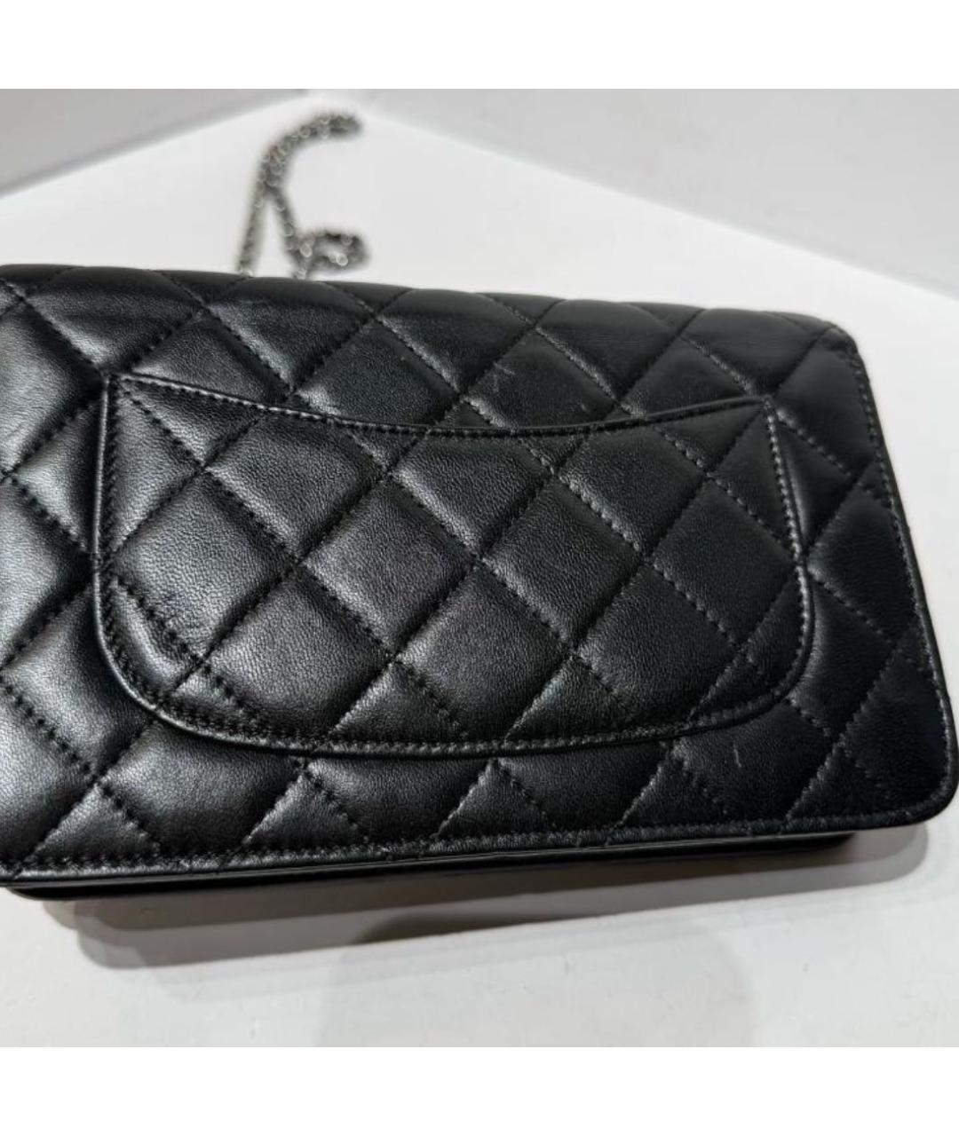 CHANEL Черная кожаная сумка через плечо, фото 4